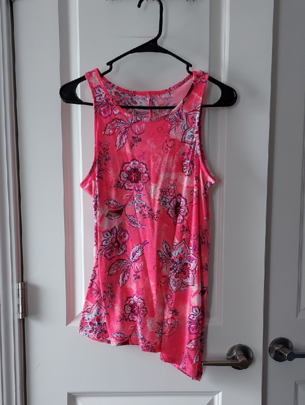 Justice Bright Pink Floral Tank Top